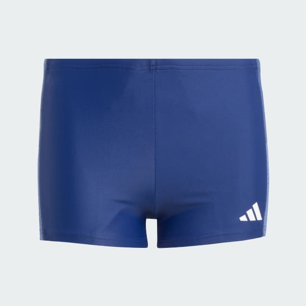 Blau Colorblock 3-Streifen Kids Boxer-Badehose