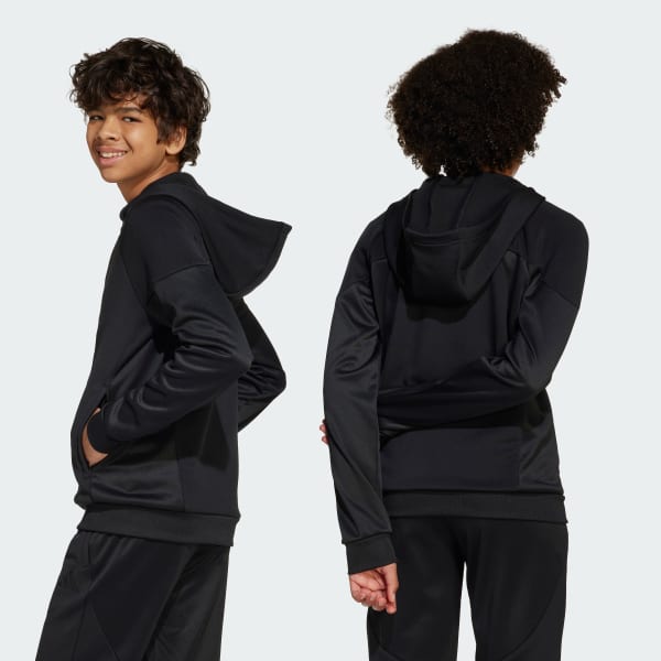 Nero Felpa con cappuccio Tiro 25 Full-Zip Junior
