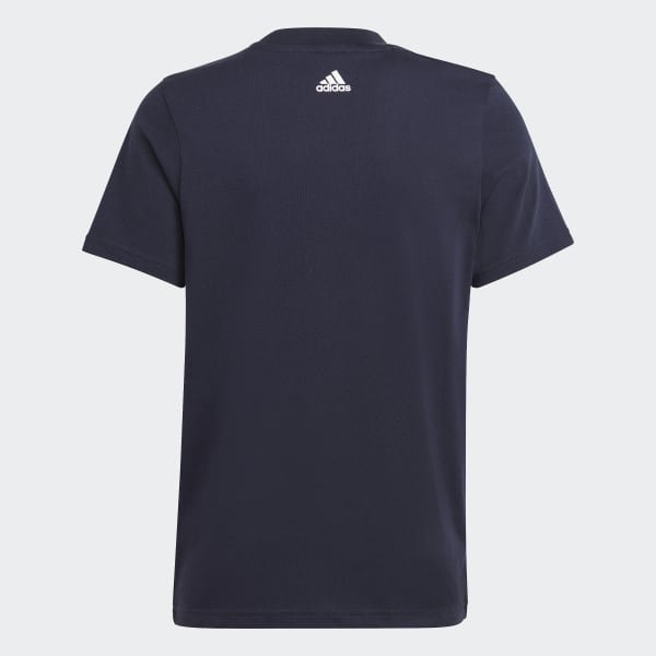 Blue Essentials Two-Color Big Logo Cotton Tee