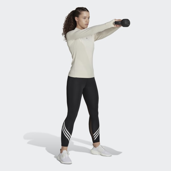 Techfit AEROREADY Warm Long Sleeve Training Top - Beige | Women's | adidas US