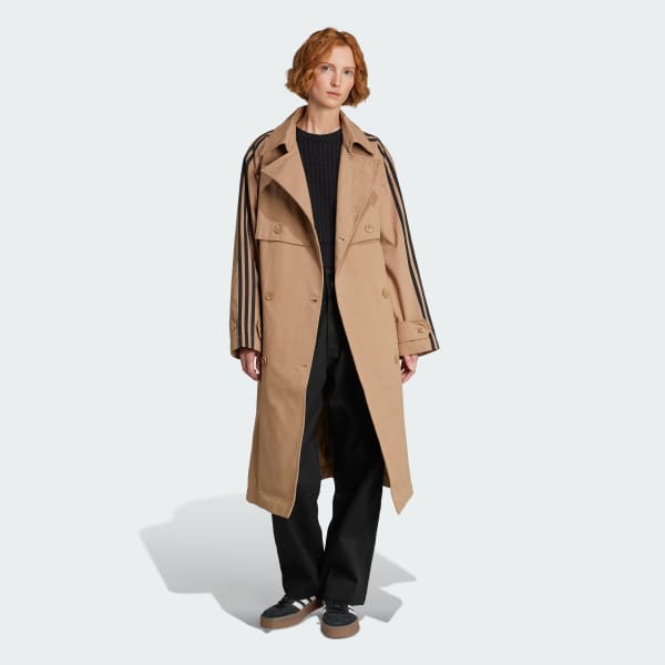 bruin Adicolor Trenchcoat Keperstof