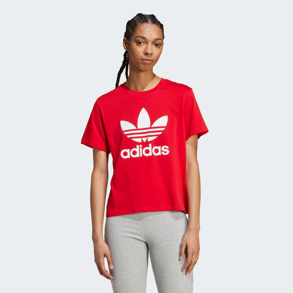 Adidas trefoil shirt womens outlet