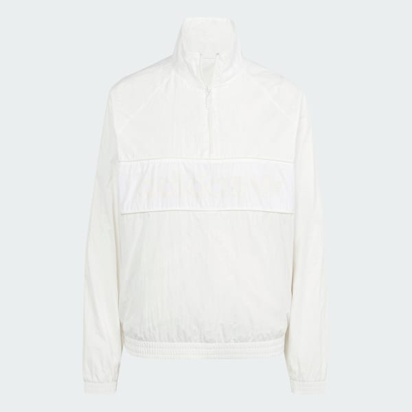Blanc Coupe-vent demi-zip adidas NY