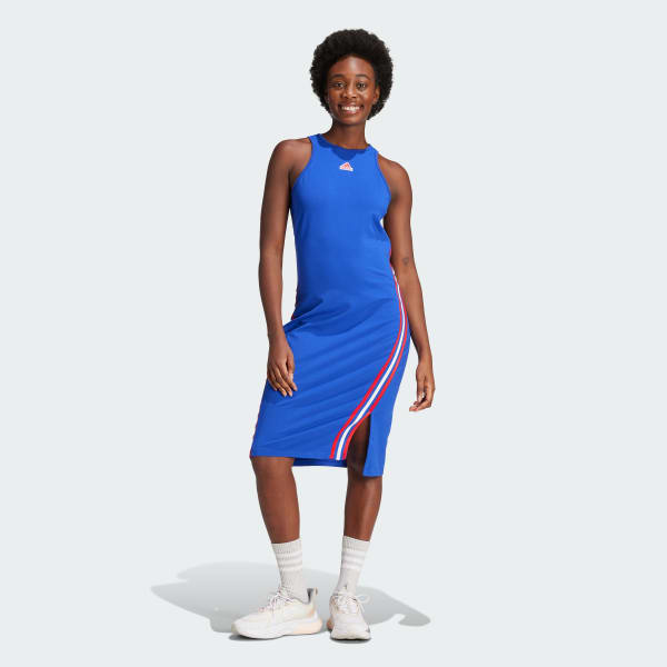 adidas W FI 3S DRESS M u xanh da tr i adidas Vietnam