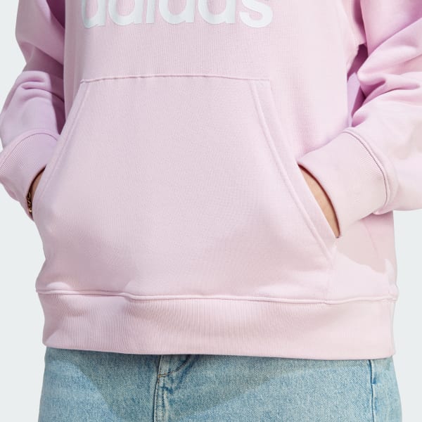 Pink adidas trefoil hoodie online women's