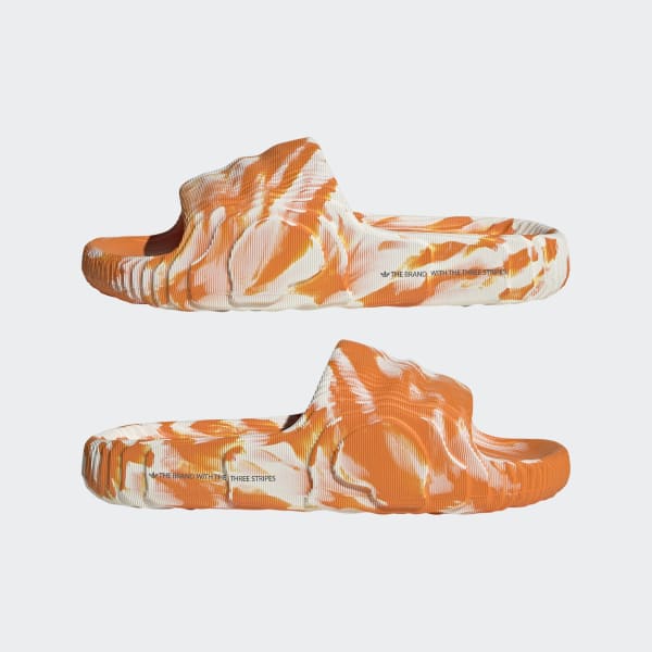 Orange and black adidas slides on sale