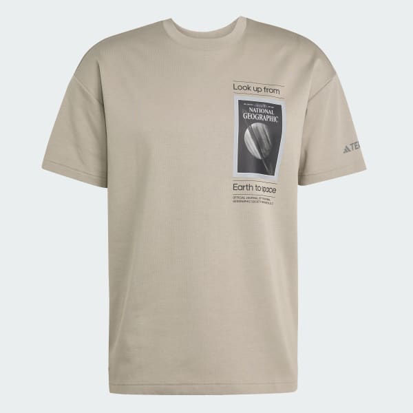 Μπεζ Μπλούζα adidas National Geographic UF AEROREADY Graphic