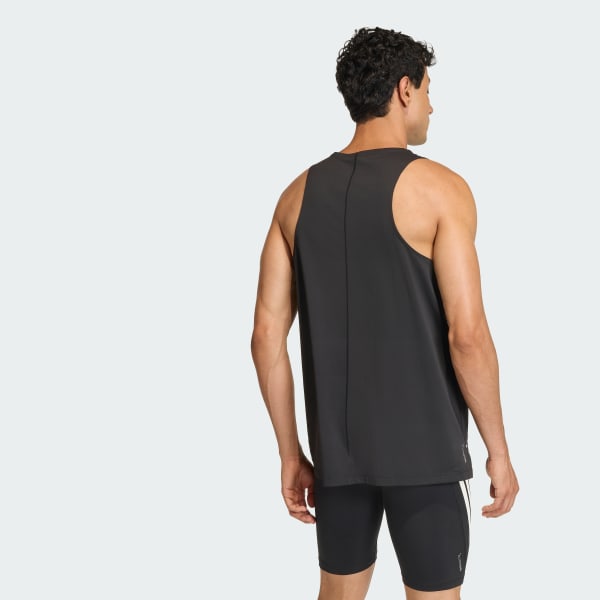 Negro Camiseta de running sin mangas adi365 CLIMACOOL