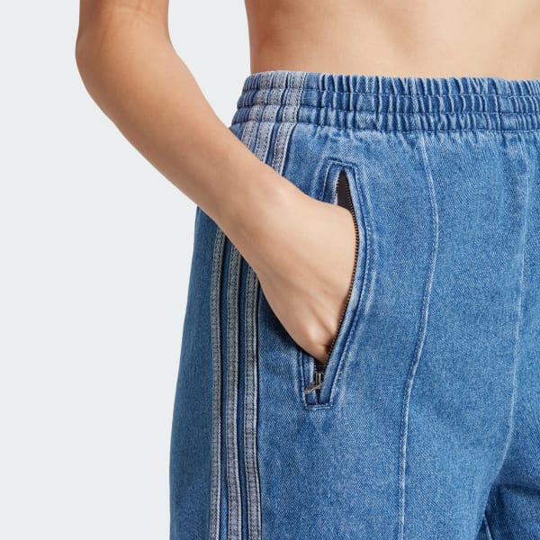 adidas Adicolor Denim Firebird Shorts - Blue | Free Shipping