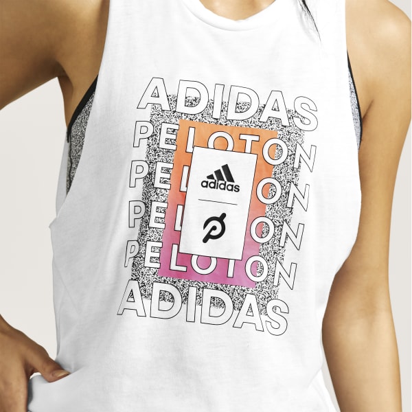 White adidas x Peloton Muscle Tank Top MBH45