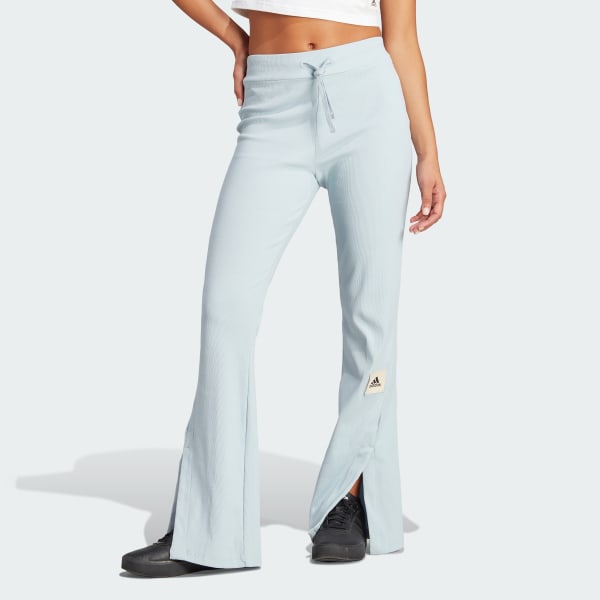 Lounge Ribbed Flared-Leg Pants