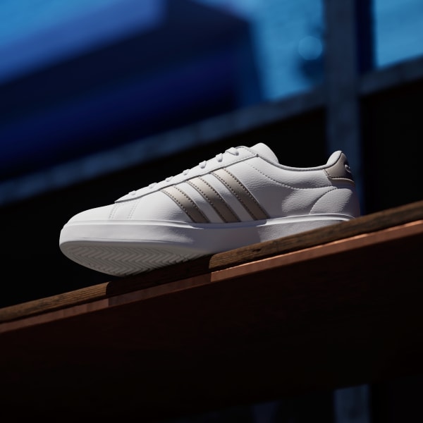 Adidas grand court white platinum best sale
