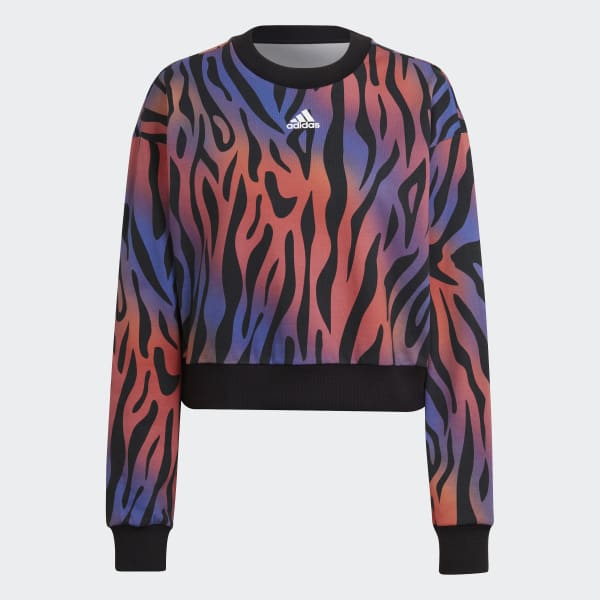 Wit Tiger-Print Sweatshirt CD440