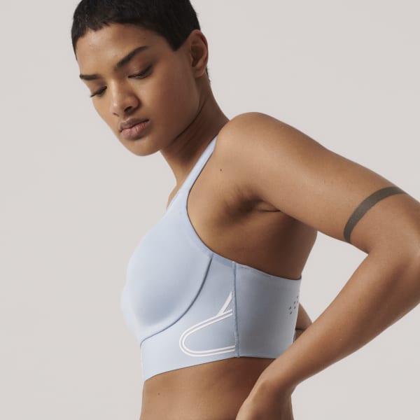 Adidas by Stella McCartney High-Neck Seamless Sports Bra ($65) ❤ liked on  Polyvore featuring acti…