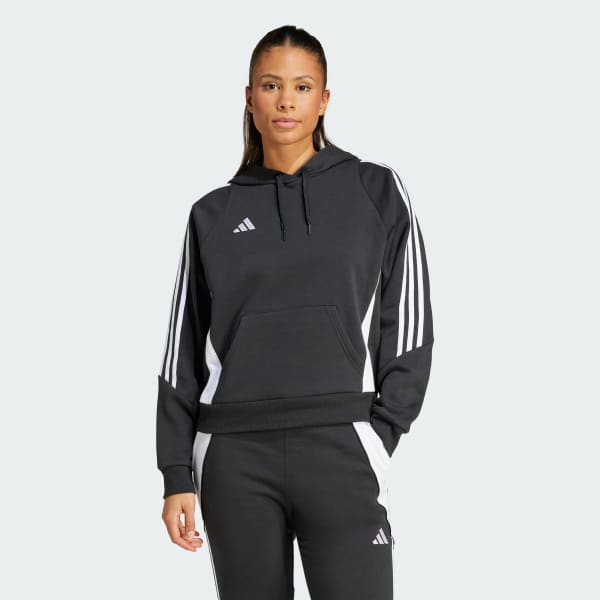 Felpa nera adidas con cappuccio sale