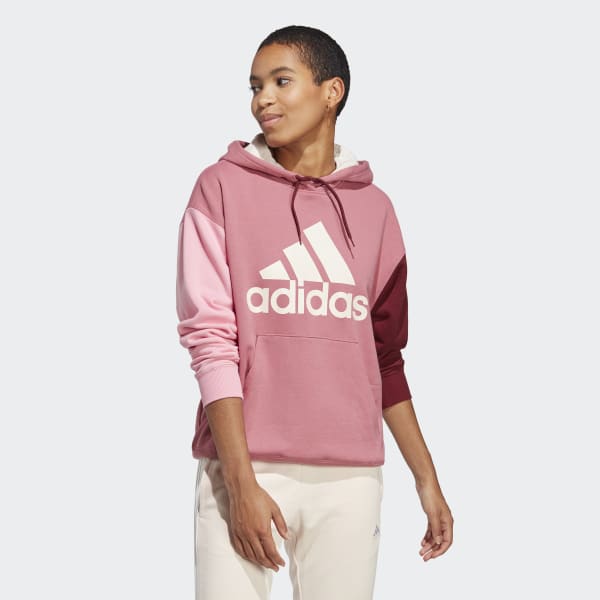 Sudadera con capucha Essentials Big Logo Oversized French Terry - Rosa adidas | adidas