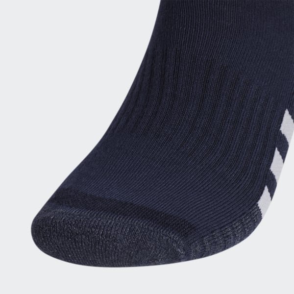 Blue Cushioned Color Quarter Socks 3 Pairs
