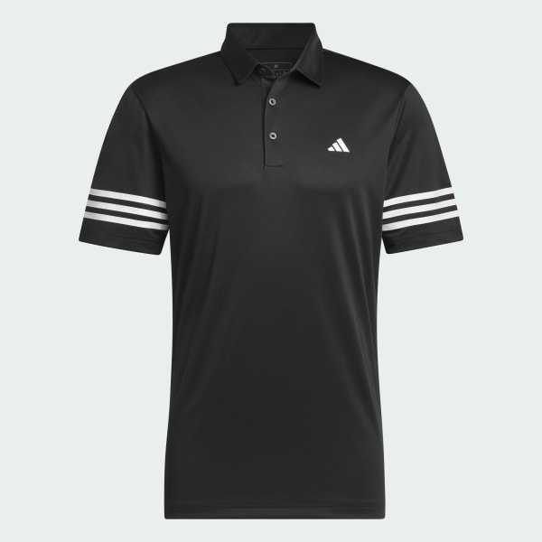 Svart 3-Stripes Poloskjorte