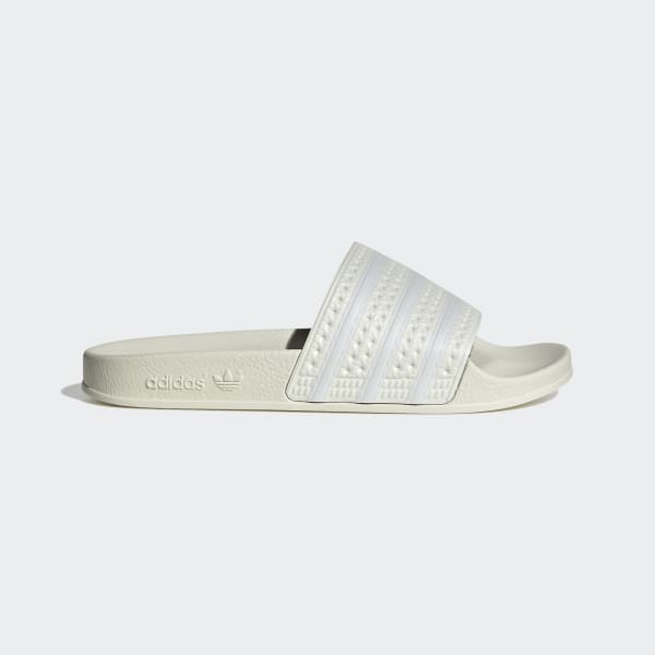 Adidas adilette sales white slides