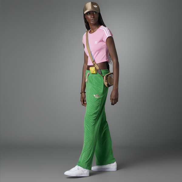 adidas Adicolor Heritage Now Velour Pants - Green | Women's Lifestyle ...
