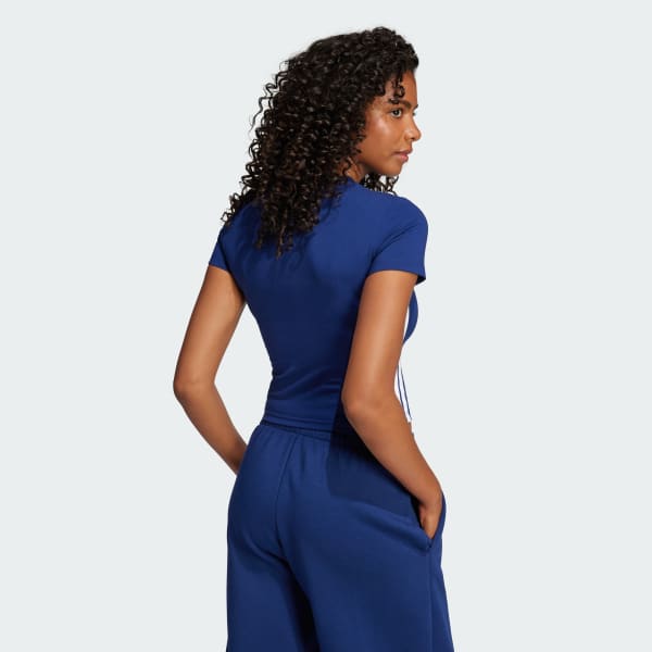 Blue Essentials 3-Stripes Slim Baby Tee