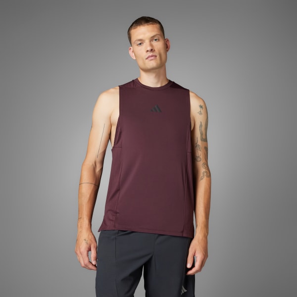 adidas Designed-for-Training Intensity Tank Top - Burgundy