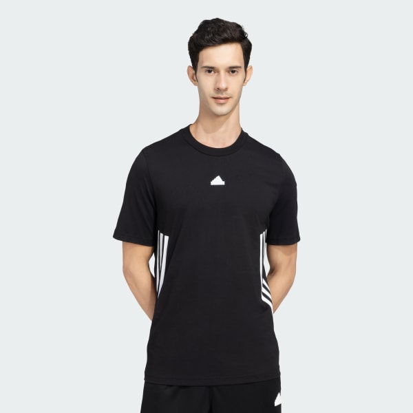 adidas Stripes Training Tee Black adidas India