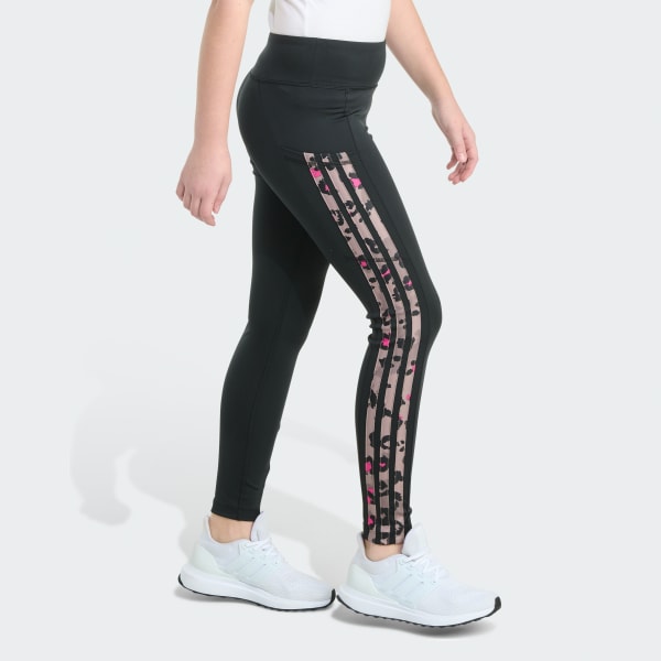 Black Detached Waistband Cell Phone Pocket 3-Stripe Legging
