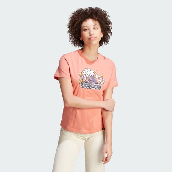 Rouge T-shirt graphique Doodle