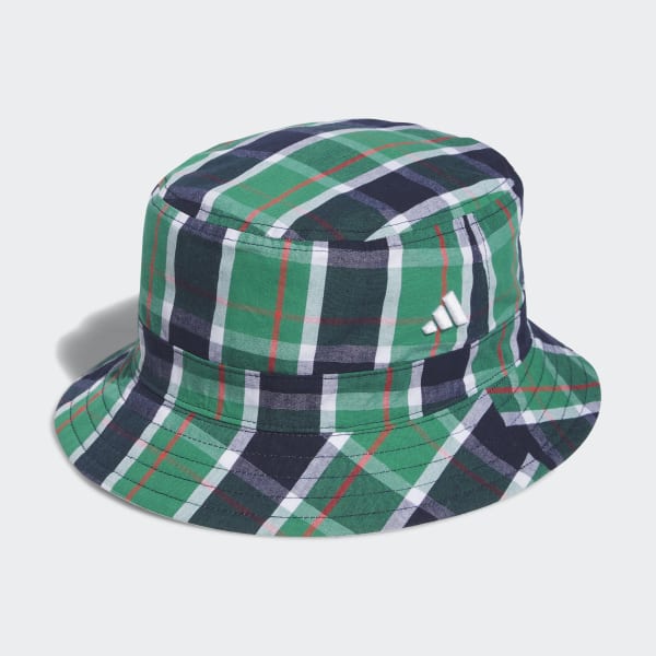 Weiss Plaid Reversible Golf Stoffhut