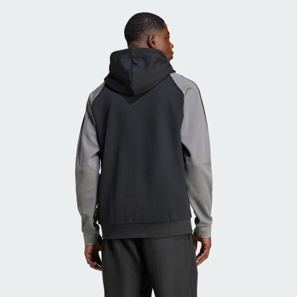 Adidas Colorblocked SST Hoodie Black Grey XS S M L XL 2XL 3XL 4XL A 2XS A XS A S A M A L A XL A 2XL A 3XL Men Lifestyle Hoodies