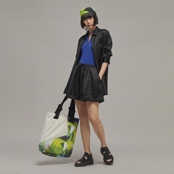 Schwarz Y-3 Tech Silk Shorts