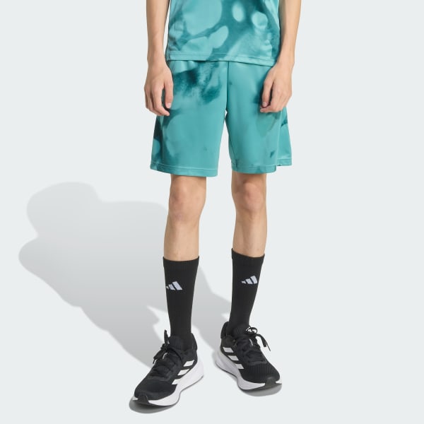 Verde shorts de Entrenamiento Graphic Allover para Niños