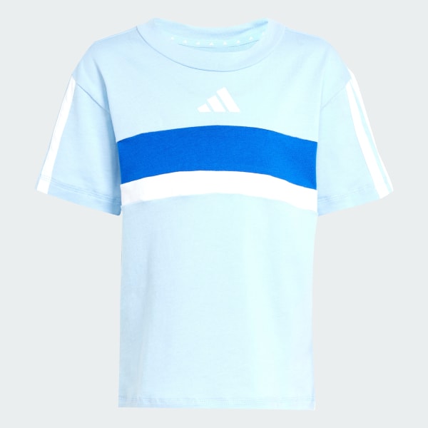 Azul Camiseta Seasonal Essentials Tiberio Três Listras Infantil