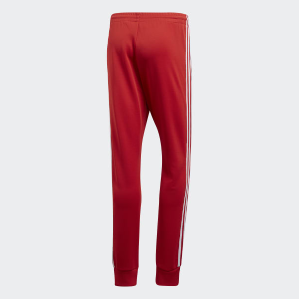 superstar track pants red