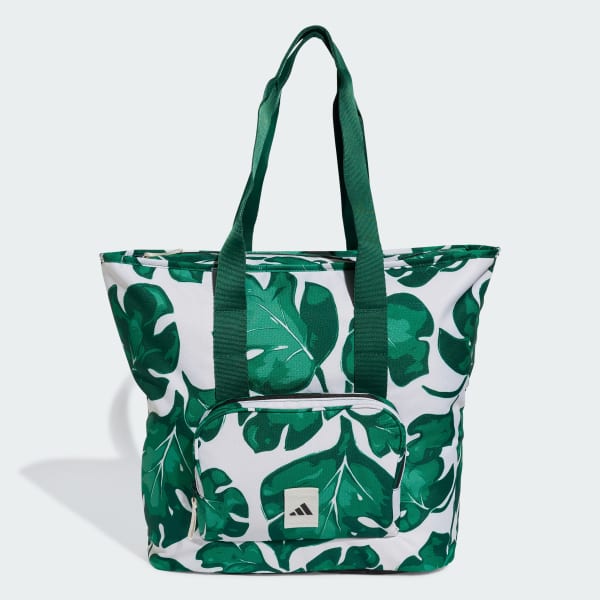 Grey Leaf Print Tote