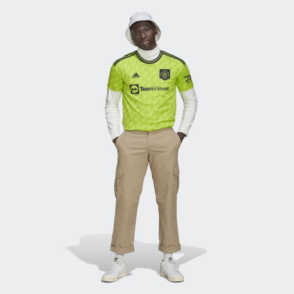 Men's adidas Neon Green Manchester United 2022/23 Third Replica Jersey