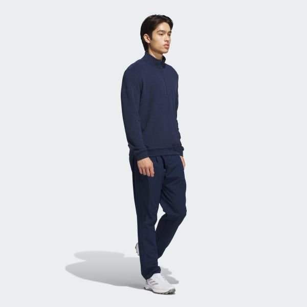 adidas Ultimate365 Terry Cloth Quarter-Zip Pullover - Blue