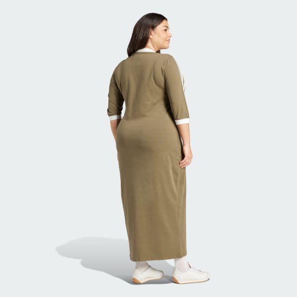 Adicolor Classics 3-Stripes V-Neck Maxi Dress (Plus Size)