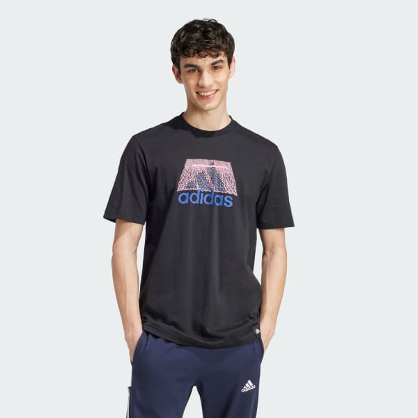 cerná Codes Badge of Sport Graphic T-Shirt