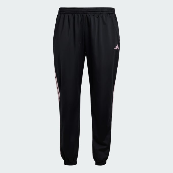 Μαύρο Tricot 3-Stripes Track Pants (Plus Size)