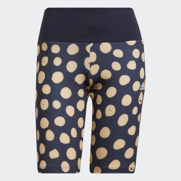 Niebieski Farm Print Bike Shorts V7532