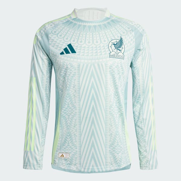 Verde Jersey Oficial de Visitante Selección Nacional de México 24 Manga Larga