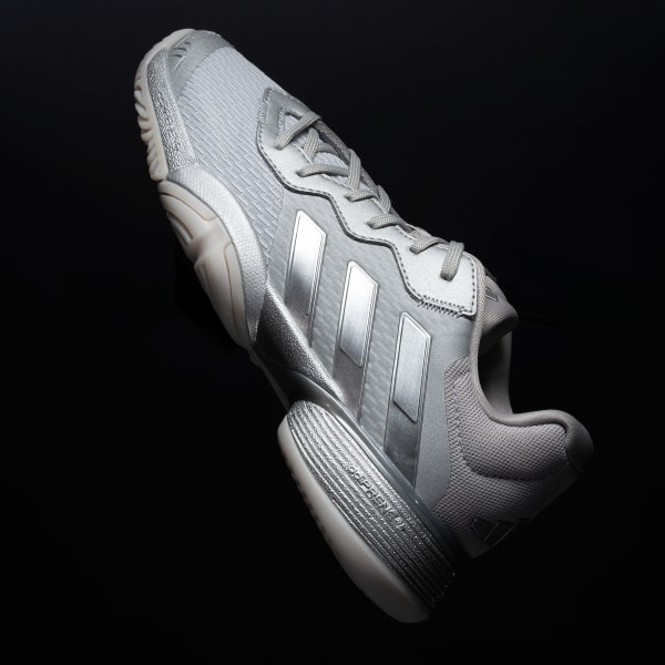 adidas Barricade Tennis Shoes Kids - Silver | Free Shipping