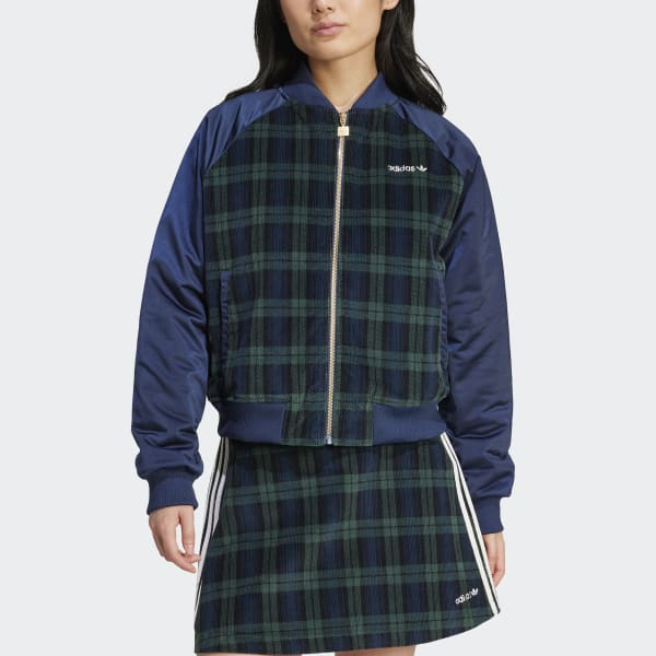 アディダス タータン カレッジジャケット - ブルー | アディダス ジャパン