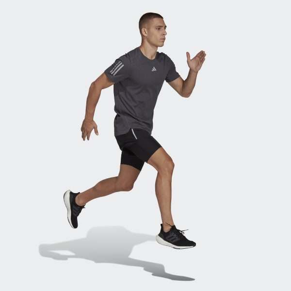 Black Own the Run Heather Tee