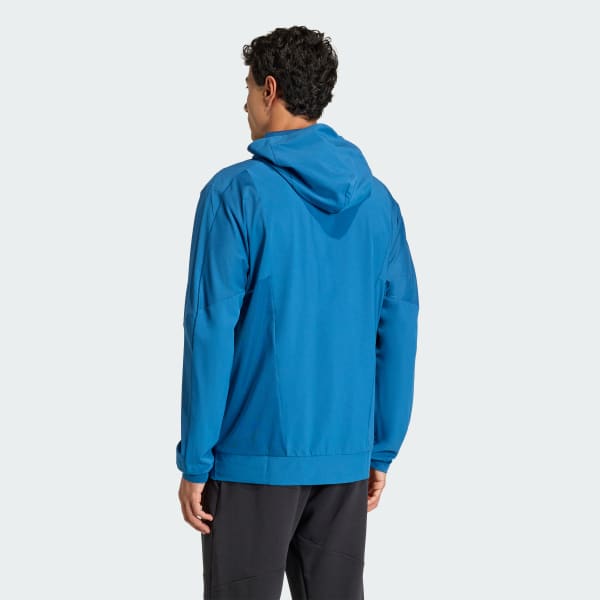 Blue D4T WORKOUT FULL-ZIP HOODIE