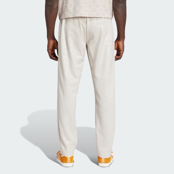 bézová Monogram All Over Print Regular Track Pants