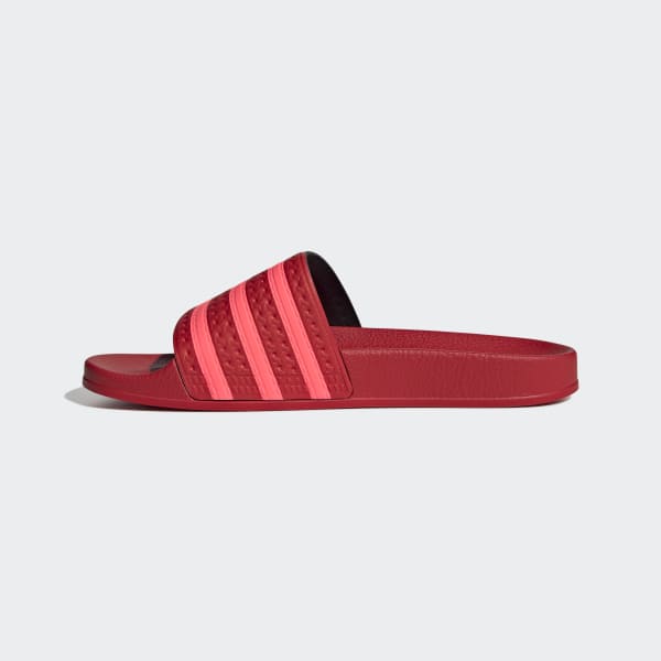 red adidas slides women