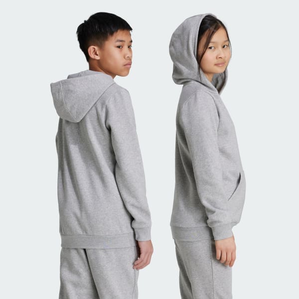 Szary Bluza z kapturem Kids